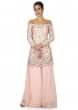 Baby pink top off shoulder embroidered top with palazzo pant only on Kalki