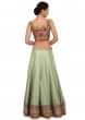 Mint lehenga with baby pink hand embroidered blouse only on Kalki