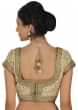 Beige raw silk blouse in thread and kundan work only on Kalki