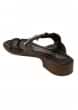 Black Kolhapuri Cushioned Flat Footwear With Tassel Embellishment