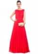 Blood Red Gown Embellished With Pearl Online - Kalki Fashion