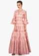 Blush peach paisley print cotton dress only on kalki