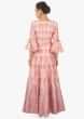 Blush peach paisley print cotton dress only on kalki