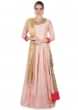 Divyanka Tripathi In Kalki Blush Pink Cotton Silk Gown With Brocade Side Kali Online - Kalki Fashion