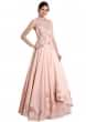 Blush pink gown adorned with pearl only on Kalki