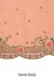 Blush pink satin chiffon saree with resham and zardosi flower pattern only on Kalki