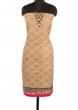 Brown unstitched suit with pink border only on Kalki