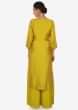 Canary yellow cotton palazzo suit beautified with zardosi and french knot embroidery work only on Kalki