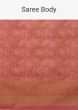 Carmine Rose Pink Saree In Pure Handloom Cotton With Banarasi Chanderi Weave