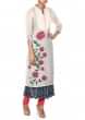 Cream and blue  resham embroidered kurti only on Kalki