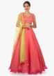 Pink Lehenga And Blouse In Chanderi Silk Matched With Green Net Dupatta Online - Kalki Fashion