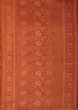 Chanderi silk saree with orange and red weaved jaal all over