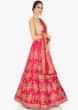 Cherry Red Lehenga In Raw Silk Embellished In Zari And Sequin Online - Kalki Fashion