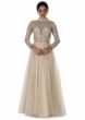 Cream gown adorn in embroidered bodice only on Kalki