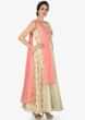 Cream tissue suit embellished in resham and fancy stone work only on Kalki