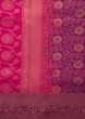 Dark pink saree in chanderi silk with floral jaal weave all over