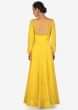 Yellow Anarkali Suit With Pleats And Zardosi Embroidered Bodice Online - Kalki Fashion