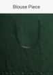 Dark green saree in satin chiffon with kundan and cut dana border only on Kalki