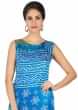 Diva blue satin top in bandhani print matched with Aladdin pants only on Kalki
