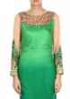 ‌Green Suit With Ombre Effect And Mirror And Sequins Embroidery Online - Kalki Fashion