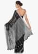 Black Saree In Cotton Silk With Checks Pattern Online - Kalki Fashion