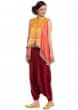Fancy top in bandhani with aladdin pants only on Kalki