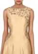 Featuring beige gown with embellished yoke only on Kalki