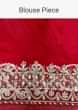 Fiery Red Saree With Bandhani Print And Gotta Patti Work Paired With Unstitched Blouse