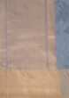 Flint grey banarasi silk weaved saree with brocade pallo