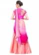Fuchsia Pink & Light Salmon Lehenga Set Online - Kalki Fashion