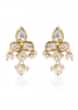 Gold Plated Royal Indian Earrings Handcrafted With Intricate Kundan Work And Nano Moti Tassels By Paisley Pop