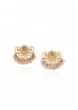 Gold Plated Stud Earrings With Filigree Details Dressed Up With Pearls Along The Edge By Zariin