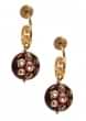 Gold Earrings With Drop Red Gemstones Adorn With White Jewels only on Kalki