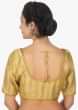 Golden brocaded blouse with golden lace borde