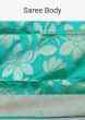 Green and blue color brocade saree only on Kalki