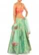 Green and pink lehenga in brocade with zardosi embroidery only on Kalki