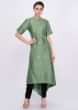 Green cotton kurti with sequins butti only on Kalki