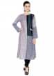 Grey & Black Cotton Kurti With Printed Pattern And Pocket On Left Only On Kalki