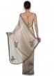 Grey Foil Georgette Saree Featuring Sequins and Beads Only on Kalki 
