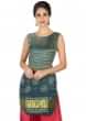 Grey satin top in bandhani print matched with Aladdin pants only on Kalki