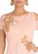 Hand embroidered light blush peach dress