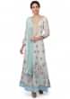 Ice Blue Anarkali Suit In Georgette With Gotta Patch Embroidery Online - Kalki Fashion