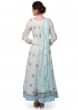 Ice Blue Anarkali Suit In Georgette With Gotta Patch Embroidery Online - Kalki Fashion