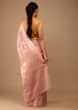 Icing Pink Saree In Banarsi Chanderi And Pure Handloom Cotton