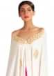 Ivory embroidered off shoulder cape top  by Masaba