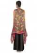 Jumpsuit in multi color matched with brown printed long jacket only on Kalki