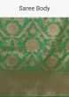 Kalki Atlantis Green Saree In Pure Banarasi Silk With A Summer Green Luminous Shade And Upada Zari Weave Floral Jaal Work
