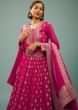 Kalki Beetroot Pink Anarkali Suit In Georgette With Embroidery