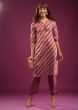 Kalki Holly Berry Pink Palazzo Suit Set In Banarasi Dola Silk With Brocade Weave