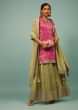 Kalki Pink Flambe Palazzo Suit With Pink Embroidered Palazzo & Dupatta